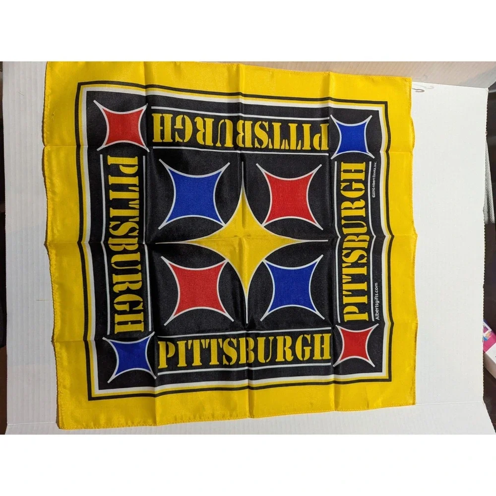 NFL Pittsburgh Steelers Yellow, Red, & Blue Bandana Scarf